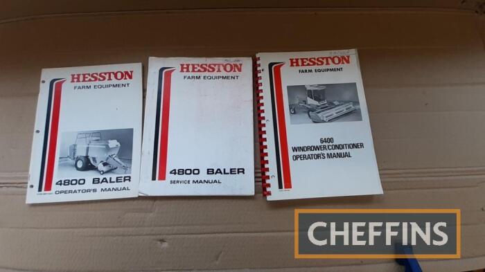 Hesston 4800 baler service manual, operators' manual, together with 6400 Swaffer operators' manual