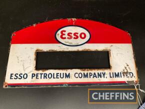 Esso enamel letter box surround, an uncommon item, 14ins x 8ins