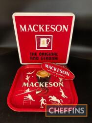 Mackeson illuminated sign, together with display stand and tray