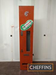 Nevada Spearmint Chewing Gum dispenser by Automatic Vending Machine Co, 6p coin operated, wall-mounted