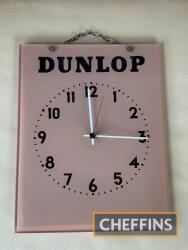 Dunlop tyres glass advertising garage clock