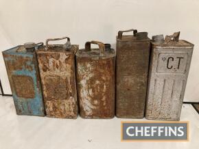 Selection of 1gallon fuel/oil cans (5)