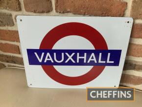 Vauxhall railway transport enamel sign