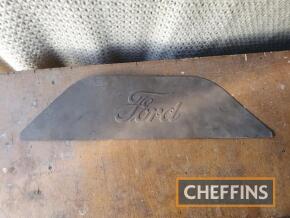 Ford Model T embossed radiator top, together with car identity plaque