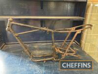 Triumph 1961 twin motorcycle frame No. D15196, complete with swinging arm and subframe