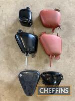 Triumph oil tanks, together with toolboxes (6)