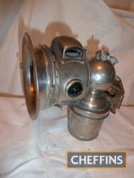 Miller nickel plated vintage bicycle gas lamp