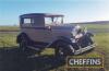 1931 2687cc Ford Model A Tudor Saloon (LHD) Reg. No. WSU 319 Chassis No. AA193051 Engine No. AA193051 Finished in beige over black and described by the vendor as being in very original order and to be a very useable car that is quite powerful in modern tr