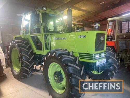 1984 HURLIMANN 5110 5cylinder diesel TRACTOR Subject to full refurbishment of cab, bodywork and full respray, fitted with original roof and headcloth, new radiator, original radio and wiring. Showing 7,000 hours