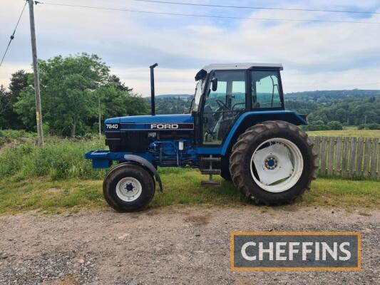 1993 FORD 7840 Dual Power 2wd diesel TRACTOR Reg. No. L380 UVL Serial No. BD52237 Fitted with new Goodyear Optitrac tyres on the rear and new front tyres. Showing 8,337 hours