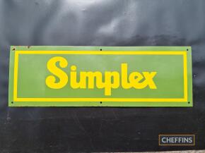 Simplex enamel sign