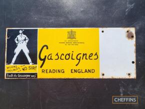 Gascoignes enamel sign