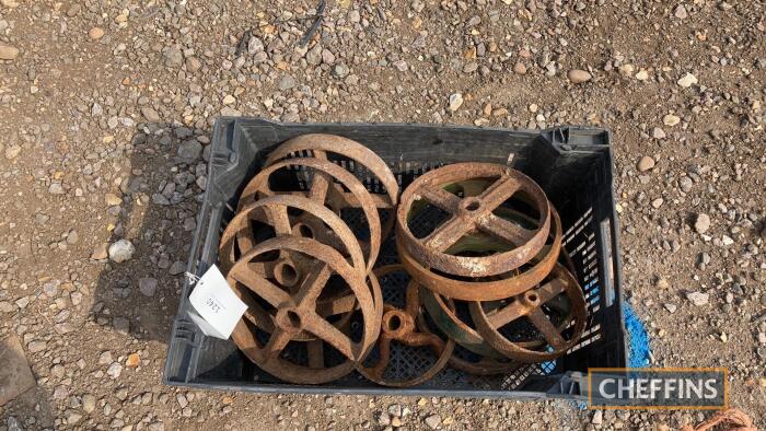 Box of cast wheels