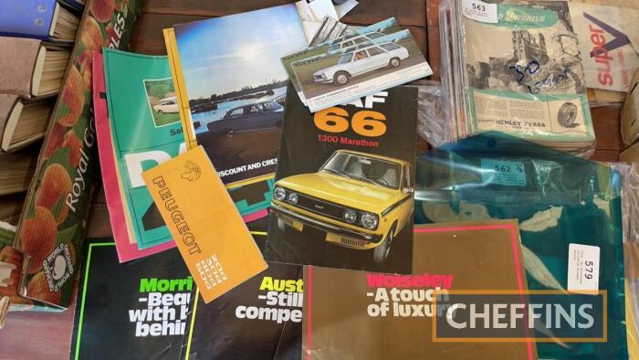 13no. car brochures, including Triumph Herald