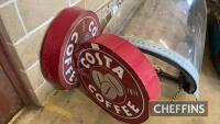 Costa Coffee, two double-sided illuminating signs, 28ins in diameter each