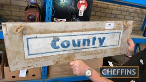 County tractor sign