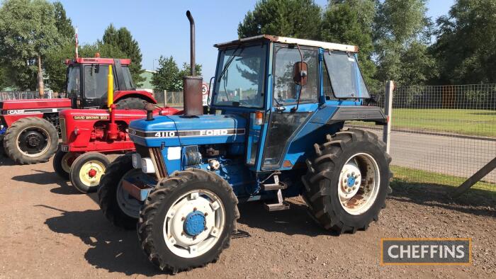 1988 FORD 4110 4wd diesel TRACTOR Reg. No. F568 FHH Serial No. B78532 Fitted with LP cab and floor change gears. The vendor reports this tractor is a barn find and in very original condition