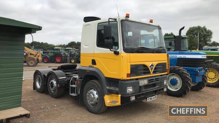 2001 FODEN Alpha 1 3000 6x2 diesel TRACTOR UNIT Reg. No. X961 AVN Serial No. 902784 Fitted with Cummins 420 engine and sleeper cab