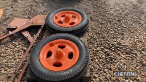 Pr. Fordson cast wheels c/w new tyres