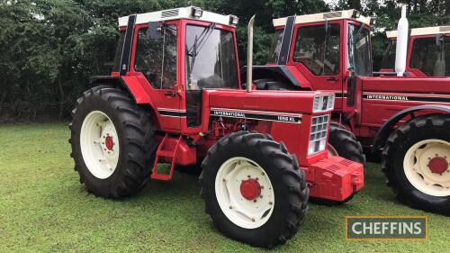 1984 INTERNATIONAL 1056XL 6cylinder TRACTOR
<br/>Reg. No. A125 HSW
<br/>Serial No. 006941
<br/>Showing 8,407 hours, this 1056XL was subject to a nut and bold restoration by Ben Craig of Harby 4 years ago. Fitted with turbo for most if its working life