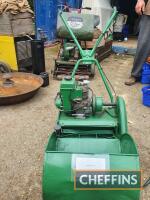 Ransomes Fourteen petrol mower, complete with grass box, No. DN1947
