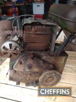 Large engine, ex-lawnmower, c.1930-40s, together with Simplite Mk.4 water pump