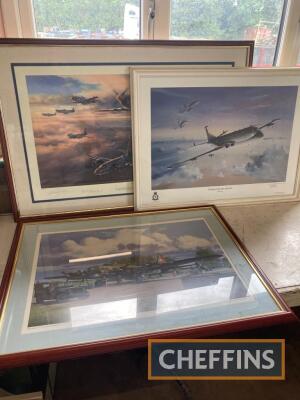 D-Day Armada, Nine-O-Nine, Storm over the Desert, 3no. limited edition signed prints