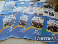 7no. Zetor brochures, to include 9540, 14245, 12245, 9211, 8245, 7211, 6245, 5245