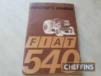 Fiat 540 operators' manual