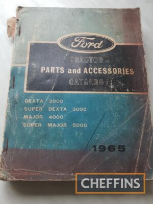 Ford parts book for 2/3/4/5000 tractors, dated 1965