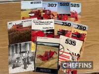 Massey Ferguson, qty combine harvester sales leaflets and brochures etc, to include 525/625