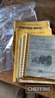 Standen root harvester and other manuals, together with Ferguson thinner and potato planter instruction books