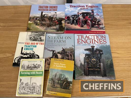 Qty steam engine themed books, to include Steam on the Farm and The Age of the Traction Engine (7)