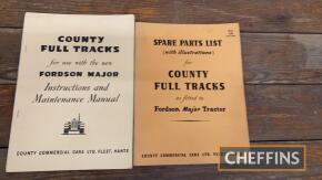 County crawler tractor full tracks parts and operators' manuals
