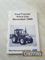 Ford tractor price list from 1985