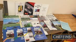 Qty tractor brochures, to include Massey Ferguson, Zetor, John Deere etc.