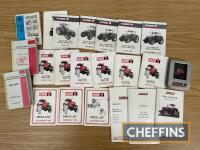 Case IH, qty of pocket price lists ranging from 1989-2002, together with Red Machinery Guides and Case IH Quadtrac memory slide