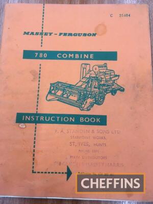 Massey Ferguson 780 combine instruction book