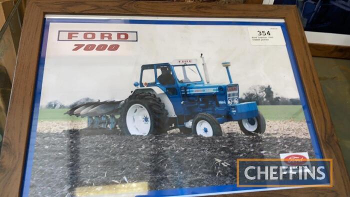 Ford tractor 7000 framed poster