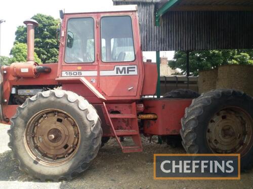 1977 MASSEY FERGUSON 1505 8cylinder diesel ARCITULATED TRACTOR Reg. No. SEB 683S Serial No. 0040829C6614 An original example fitted with Caterpillar 8cylinder engine