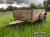 1960s single axle wooden bodied car trailer, stated to be in good condition