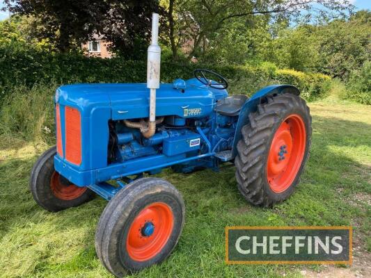 1958 FORDSON E1A Major 4cylinder diesel TRACTOR Reg. No. 108 UYK Serial No. S34727 A restored example fitted with Goodyear tyres and is stated to run well