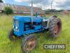 FORDSON Super Major 4cylinder diesel TRACTOR Fitted with Live Drive, new mudguards, footplates, lights and grille. Stated to be one of the last blue/orange Super Majors produced