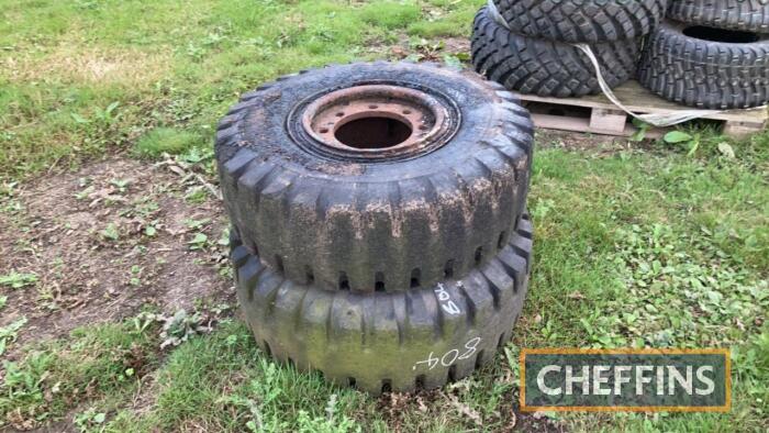 Pr. of Forklift Wheels & Tyres UNRESERVED LOT C/C: 87089997