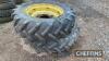 Pr. of BKT 340/85 R28 Front Wheels & Tyres 8 Stud UNRESERVED LOT C/C: 87089997