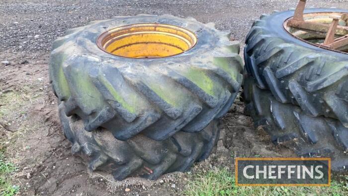 Goodyear 16.5-85-24 Wheel & Tyre 5 Stud Centre c/w Goodyear 14.9x28 wheel & tyre 8 stud centre UNRESERVED LOT C/C: 87087099