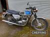 1977 749cc Triumph T140J Silver Jubilee MOTORCYCLE Reg. No. URR 566S Frame No. GP83989J Engine No. T140 GP83989J Produced by Triumph to coincide with the 25th year of Queen Elizabeth II's reign the Ltd Edition Bonneville was finished in silver with red, w