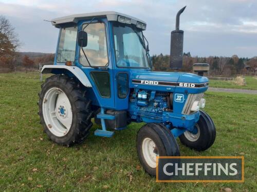 1986 FORD 6610 Series II 2wd 4cylinder diesel TRACTOR Fitted with Super Q cab Serial No. BA95593 Described as an original tractor and with just 981 hours recorded