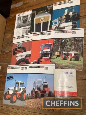 6no. David Brown Case tractor sales brochures for 2090, 1290, 4690 and David Brown 780 instruction manual