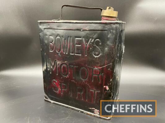 Bowley's Motor Spirit, a 2gallon fuel can, unrestored